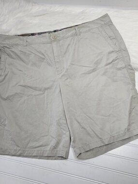 Eddie Bauer Hiking Shorts Women's Plus Sz 20 Mercer Fit Khaki Cream 100% Cotton